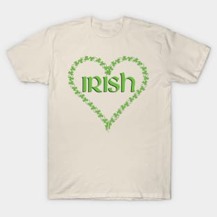 Irish Shamrock Heart T-Shirt